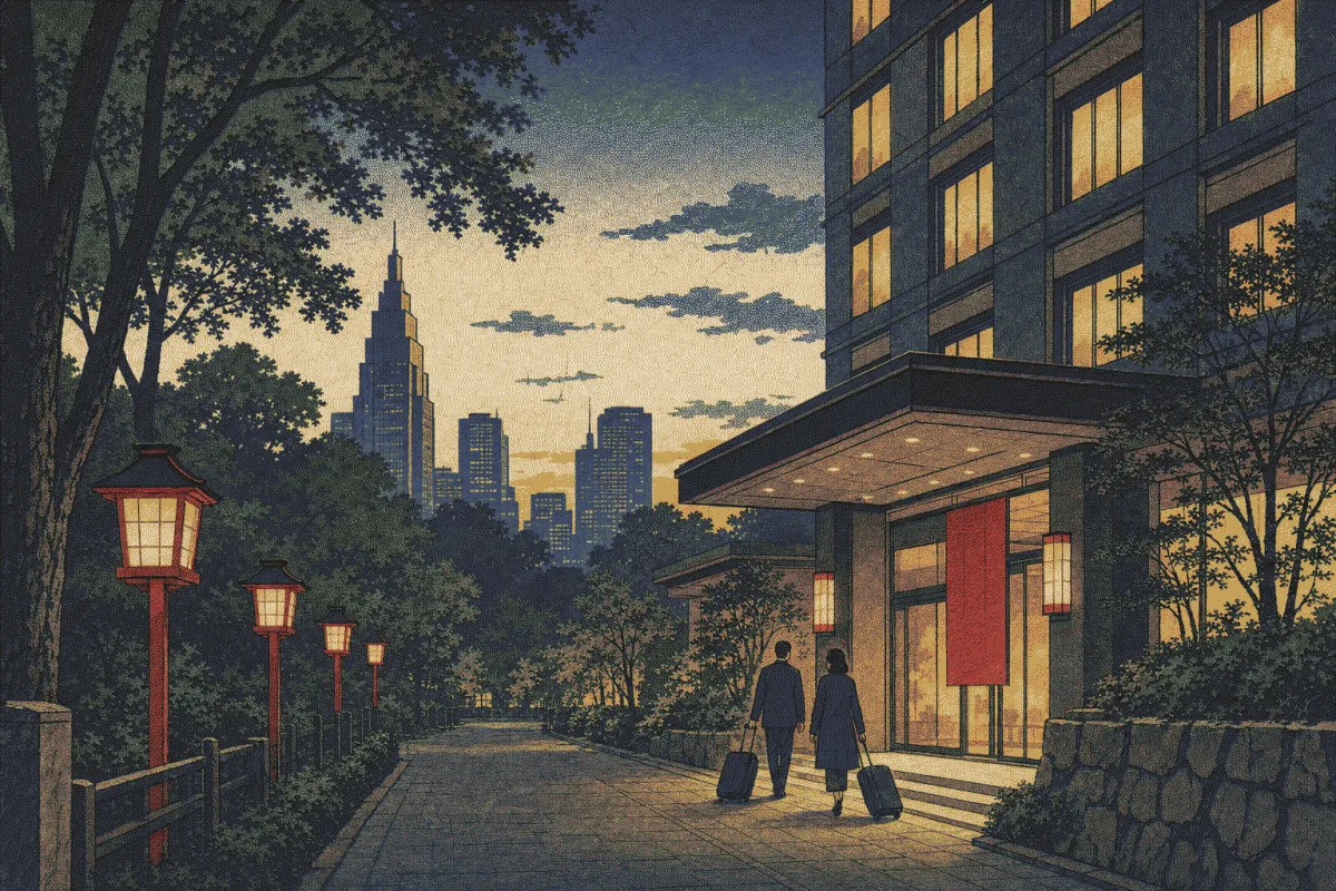 APA 新宿御苑前 黃昏抵達街景・插圖