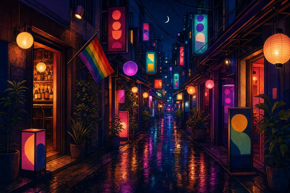新宿二丁目霓虹夜巷・插圖